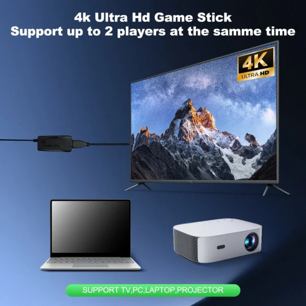 Retro Game Console - Classic Video Games with 4K HDMI, Built-in 20000+ Games, Dual 2.4G Wireless Controllers