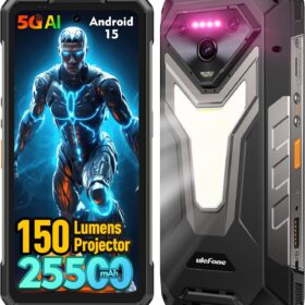Ulefone Armor 34 Pro 5G Rugged Smartphone with 150 Lumens Projector, 32GB+512GB