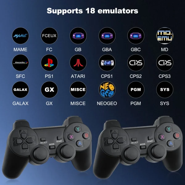 Retro Game Console - Classic Video Games with 4K HDMI, Built-in 20000+ Games, Dual 2.4G Wireless Controllers - Image 4